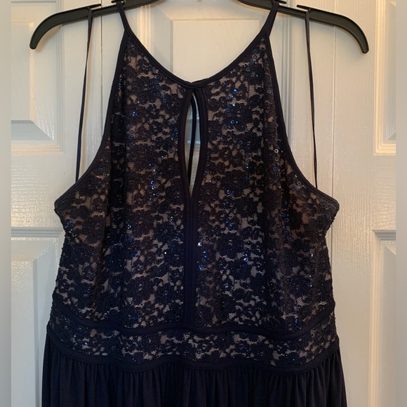 Stunning Laura Plus Blue Gown - Picture 3 of 8